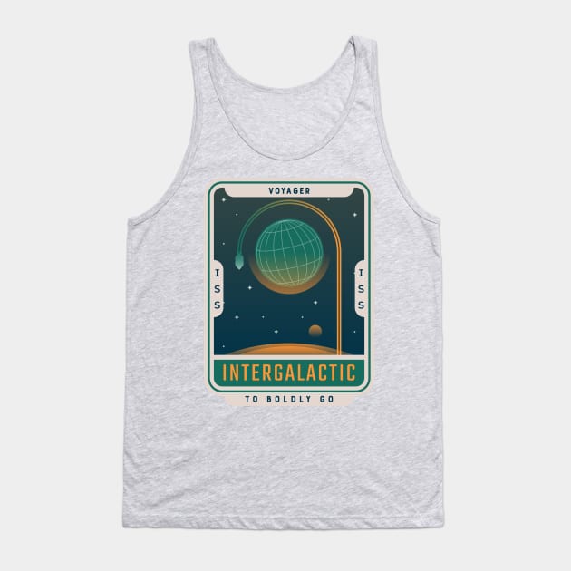 Voyager INTERGALACTIC To Boldly Go. Tank Top by Ken Adams Store